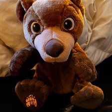 VTG Disney Brother Bear TUMBLE N LAUGH KODA 12" Talking Plush Talks 2003 Toy Y2K