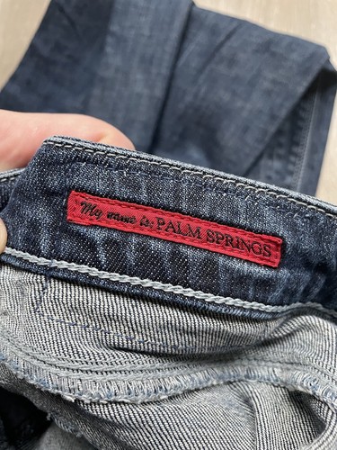 Guess W32 Vintage Palm Springs Premium stretch straight cut jeans Y2K Gem detail - Picture 7 of 16