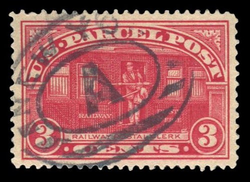 Q-3 Used Parcel Post, PSE Graded 90, Cert # 01308190