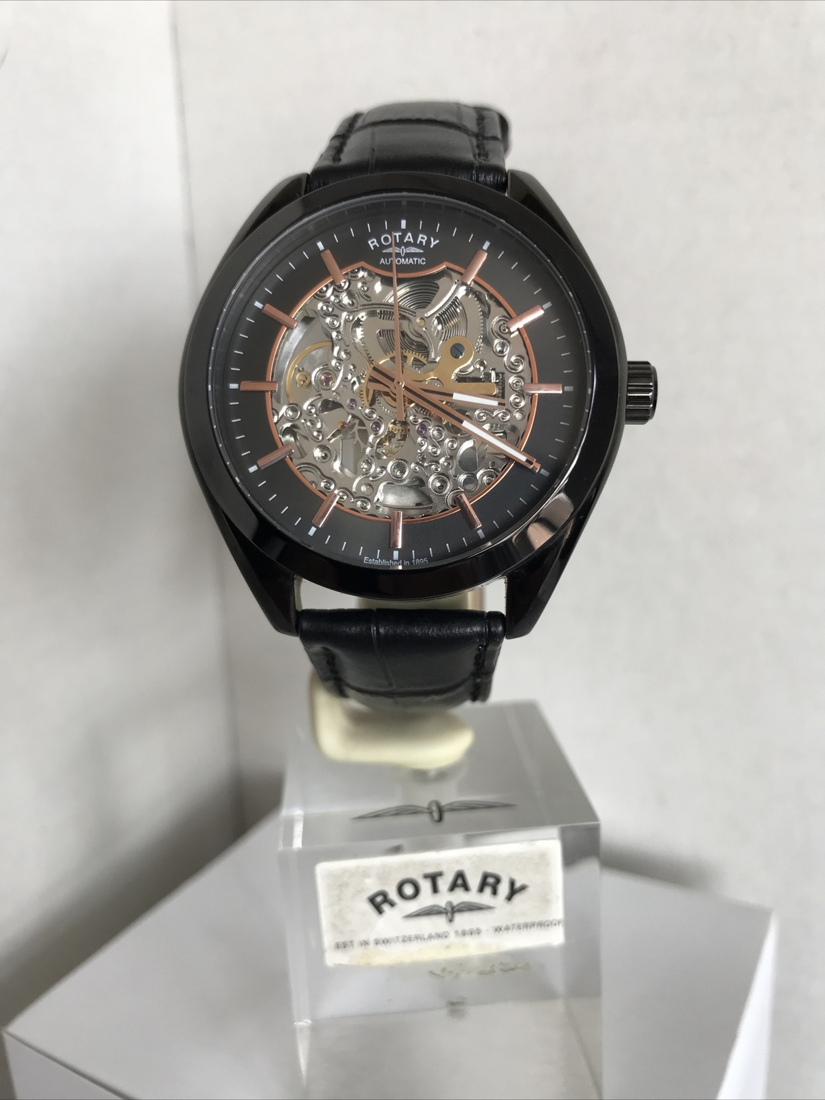 Rotary skeleton watch argos top