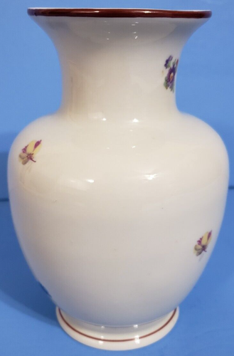 Hollóháza Porcelain Vase Handmade Floral 6" Tall Made In Hungary - Picture 4 of 12