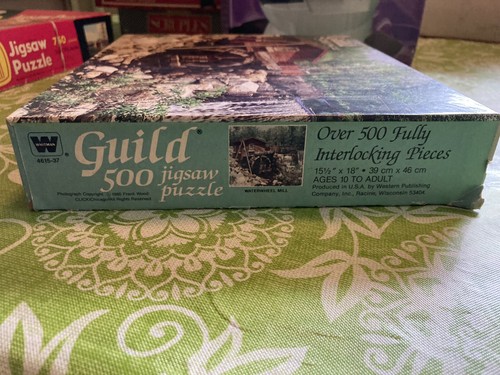 Vintage Waterwheel Mill 500 Pc Jigsaw Puzzle Golden 1986. - Picture 3 of 6