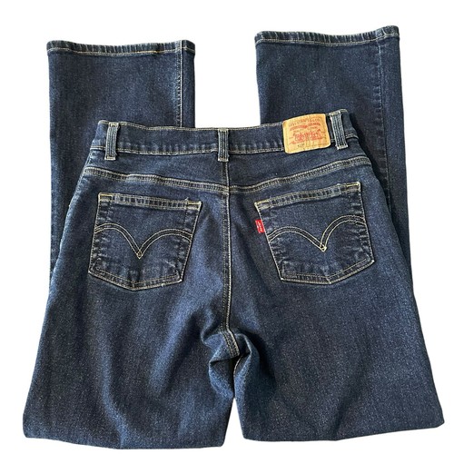 Levi's 517 Jeans Vintage Juniors Flare Stretch Mid Rise Plus Sz 14 1/2 Blue EUC - Picture 8 of 8