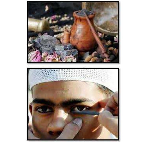 Black Eyeliner kajal Kohl surma india Kohla Traditional Arabic Bottleكحلة هاشمي - Picture 7 of 8