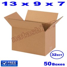 50 - 13x9x7 Cardboard Boxes 32-ECT Mailing Packing Shipping Corrugated Carton