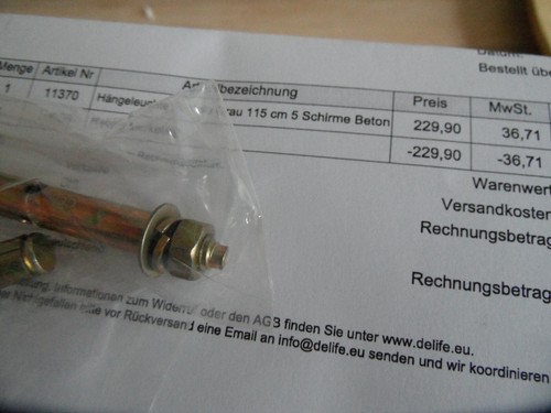 Deckenlampe, Beton, Delife Pendola, unbenutzt, OVP - Bild 4 von 8