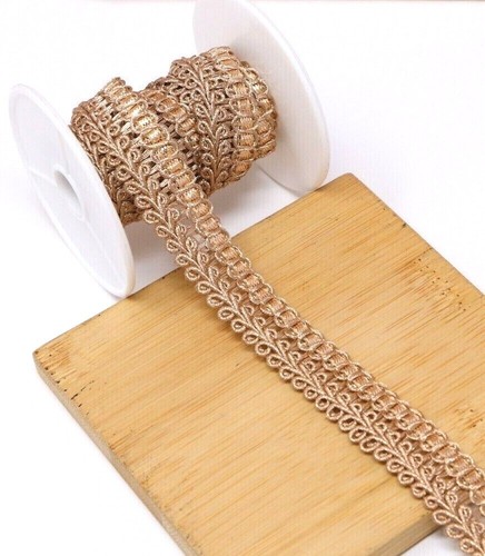 2 M 2 Cm Wide Metallic Scallop Gota Zari Braid Lace Craft Trim Embellishment Sew - Picture 24 of 27