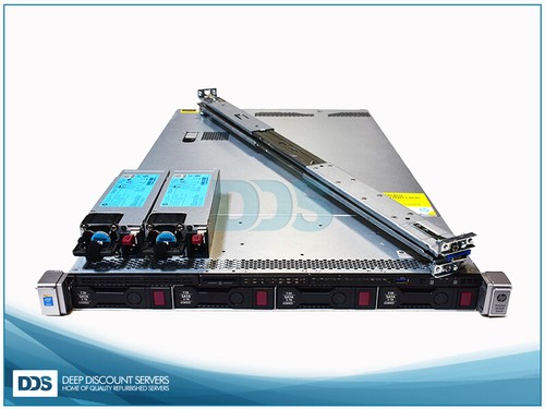 HP DL360 G9 755259-B21 4 LFF (2)SR1XR 10-C 2.60Ghz 64GB (2x)10G (2)500W Rails - Picture 1 of 5