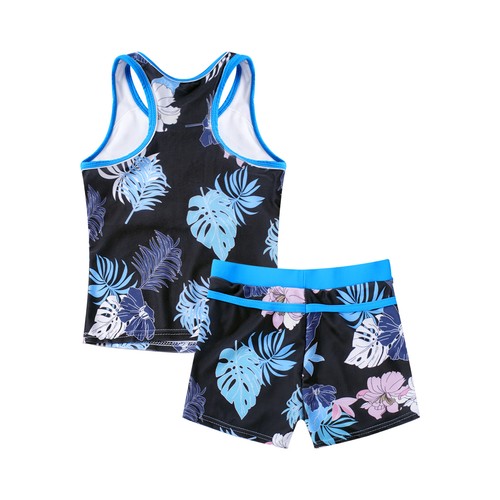 Niños Niñas Tankini Trajes de baño Trajes de baño de dos piezas Camisetas sin mangas y pantalones cortos Conjuntos - Imagen 7 de 68
