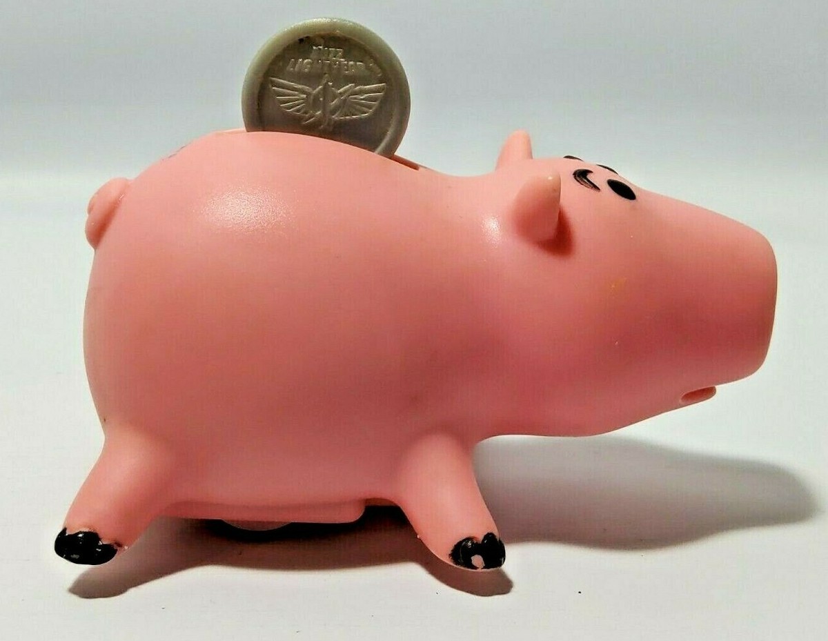 Disney 1996 Toy Story HAMM PIG w/ COIN Wind Up ROLLING