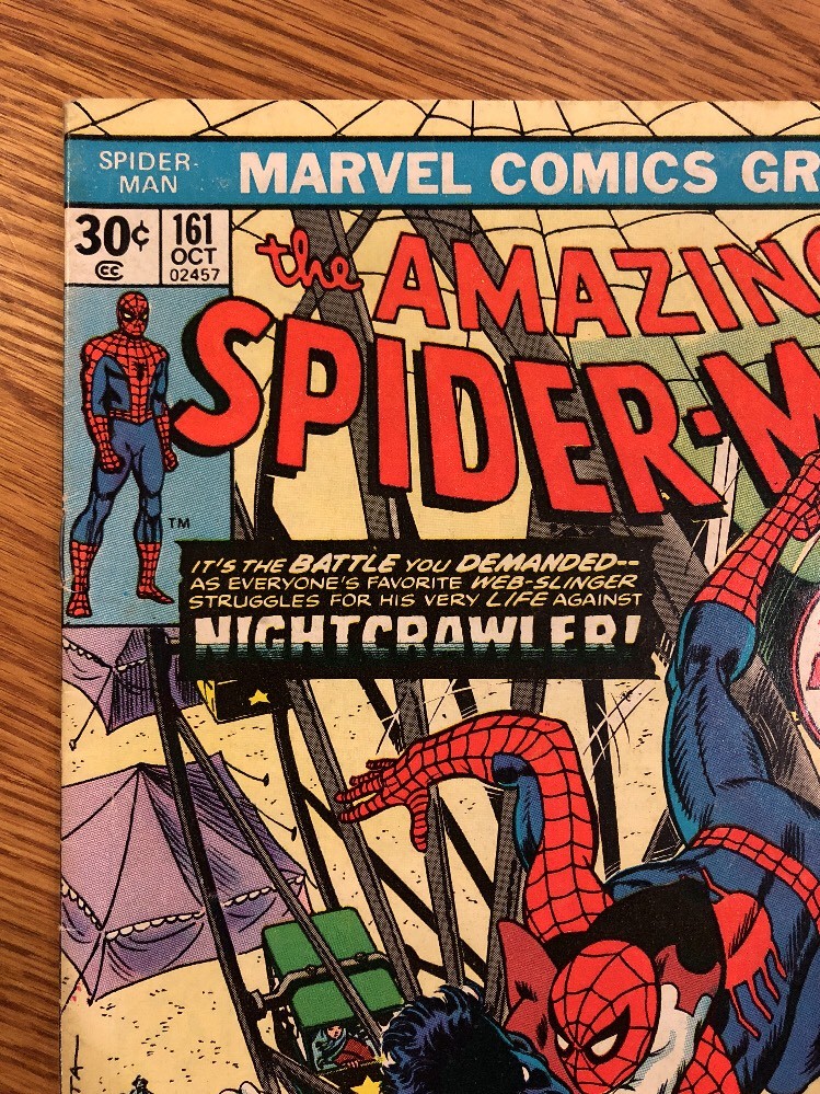 Amazing Spider-Man #161 WOLVERINE NIGHTCRAWLER 1 ST CROSSOVER 1976