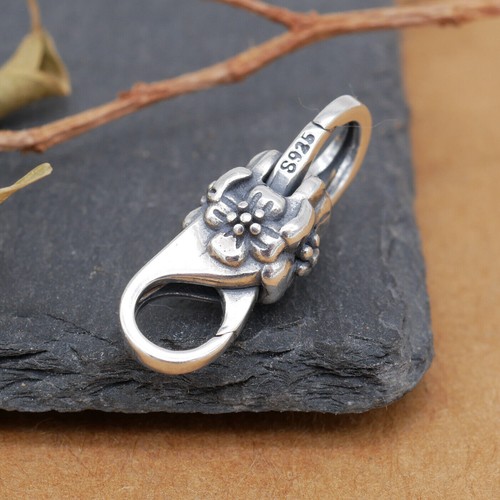 Sterling Silber Doppel Karabinerverschluss Snap Armband Anhänger Stecker A5062 - Bild 2 von 7