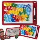 Elf 2 in 1 Magnetic Drywipe Whiteboard With Pen & 48 Letters Childrens Learning