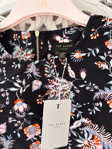Ted Baker 🎀 Aimil Floral Blouse RRP £125 Size 5 UK 16 Puff sleeves Top - Picture 12 of 13