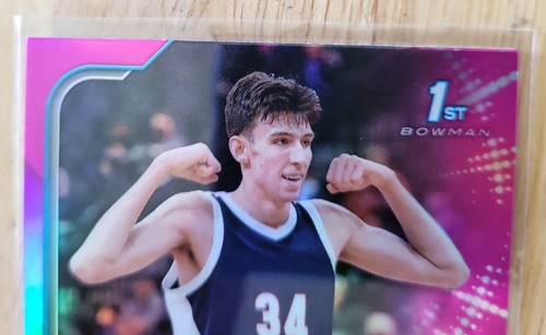 Chet Holmgren 2022 1st Bowman Pink Refractor #38 - OKC Thunder / Gonzaga 💎 - Picture 4 of 4