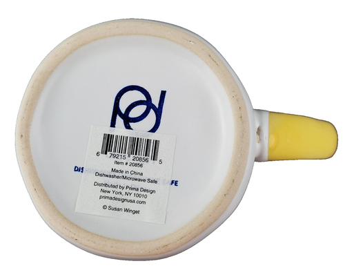 RARE ~ NEW~ BEE SWEET 14 oz Embossed Floral & Bees Mug~Susan Winget Prima Design - Bild 7 von 9