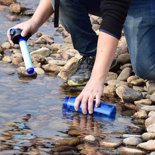 Water Filter Bottle Camping,Hiking,Personal Water Filter Straw Portable Purifier - Picture 8 of 24