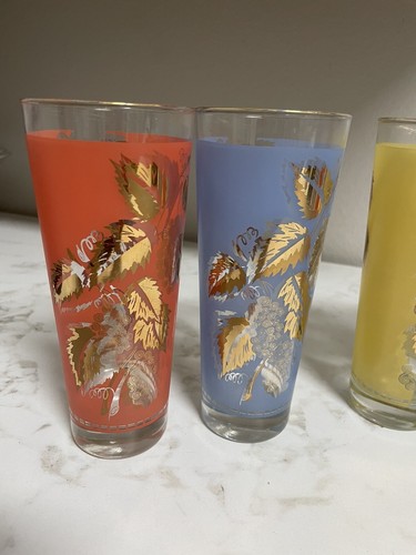 Set 6 Vintage Mist Bartlett Collins High Ball Tumblers Cooler Glasses 12 oz - Imagen 7 de 11