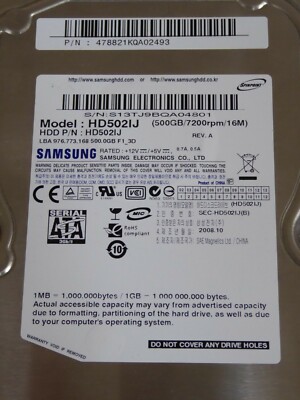 Smasung HD502IJ | P/N: 478821KQA02493 | 2008.10 | 500GB / for data recovery