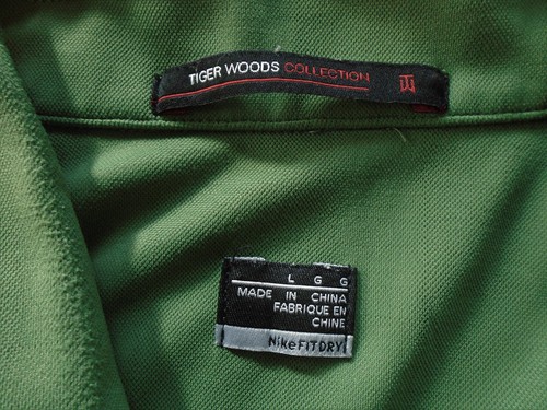 Polo da golf Nike Tiger Woods Collection FIT DRY taglia Large L verde - Foto 4 di 6