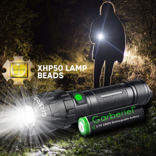 Super Bright xhp90 xhp50 LED Tactical Flashlight Rechargeable Powerful Torch Lot - Picture 22 of 26