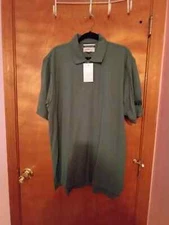 IZOD Club Polo Button Up Shirt All Day Long Aleve, Sage, XL ,Sage