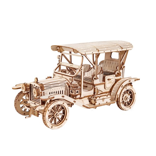 ROKR 3D Wooden Puzzle DIY Model Vintage Car Building Toys Gifts for Teens - Picture 9 of 11