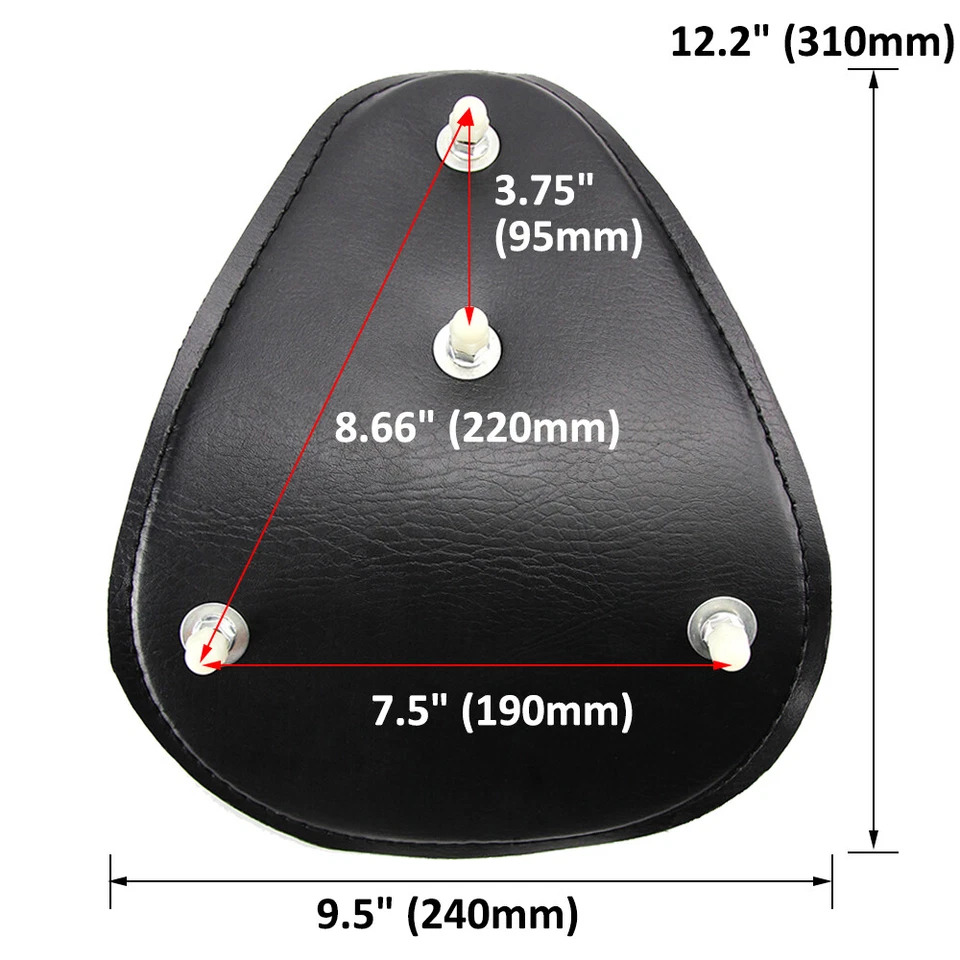 Muelle de asiento Bobber para motocicleta solo negro para Honda Shadow Spirit ACE VT 1100 750 Foto 4 de 4