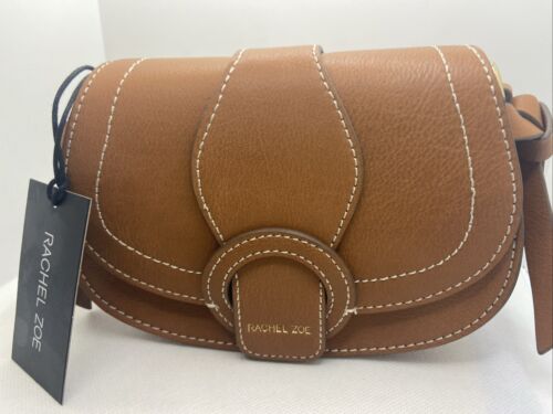 Rachel Zoe Curateur Edessi Crossbody SADDLE Brown Belt Bag Purse Vegan New - Picture 2 of 11