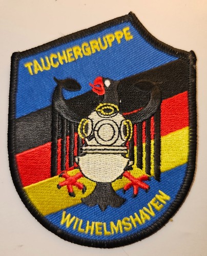 GERMANY NAVY HARD HAT DIVER WILHELMSHAVEN NAVAL BASE TAUCHERGRUPPE PATCH MINT - Picture 1 of 2