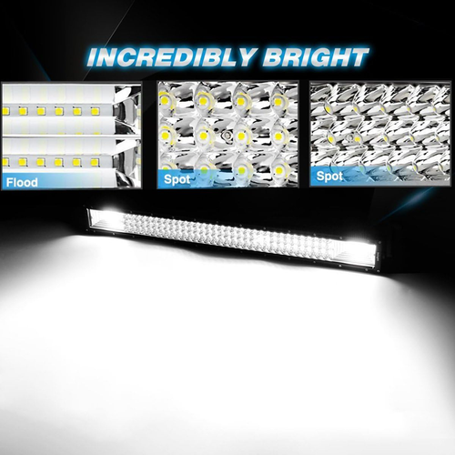 32 Inch 405W Curved Triple Row 7D Led Work Light Bar Spot Flood Combo Beam DC 12 - Picture 6 of 12