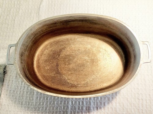 HUGE & Heavy Vtg Miracle Maid G2 Cast Aluminum Turkey ROASTER w/Lid & Trivet - Picture 7 of 8