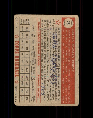 1952 TOPPS SET BREAK 1-310 U-PICK  MIXED CONDITION EXMINT TO FAIR/POOR GRADES - Picture 17 of 319