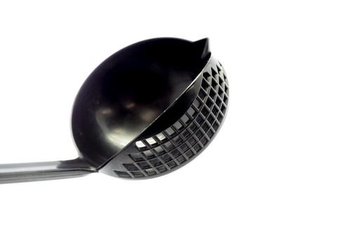 Scoop N' Strain Schöpfkelle Küchenwerkzeug Gießen Messen wie auf dem Herd gesehen Gemüse Pasta Suppe - Bild 7 von 12