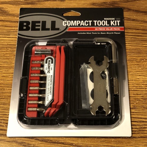Bell Roadside 600 Compact Tool Kit + Hard Case 28 Pieces Bicycle Bike Repair NEW - Picture 5 of 12
