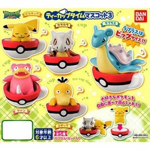Pocket Monsters Sonne & Mond Pokemon Teetasse Zeit Maskottchen 3 - 5er Set - Bild 2 von 7