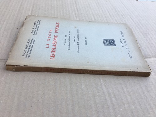 The Nuova Criminal Legislation 1947 Babu Vassalli Ed.giuffrè Old Book - Picture 4 of 5