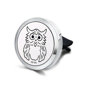 Car-Vent-Clip-Essential-Oil-Diffuser-Aromatherapy-316L-Steel-Locket-Free-20-Pads