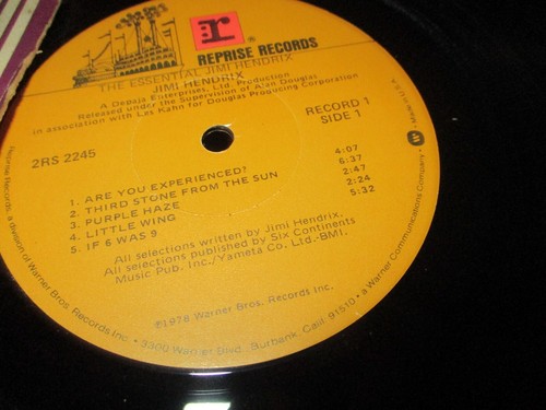 1978 The Essential JIMI HENDRIX US Double LP Reprise 2RS 2245 W/7" VG/VG+ - Picture 2 of 5