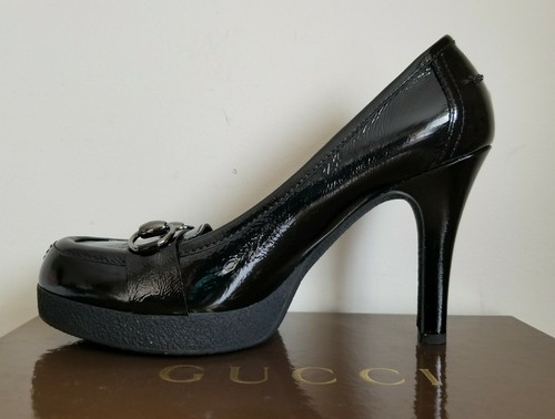 ZAPATOS MOCASINES GUCCI CHAROL ARRUGADO NEGRO LOGOTIPO HORSEBIT UE 39.5 8.5 ME ENCANTAN LOS ZAPATOS - Imagen 5 de 10