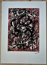 Jackson Pollock (after) "Free Form" 1946 Limited edition O/S Lithograph