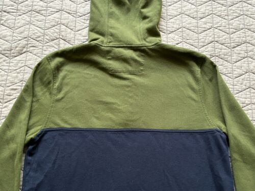 Felpa con cappuccio Banana Republic uomo pullover grande verde navy - Foto 2 di 11