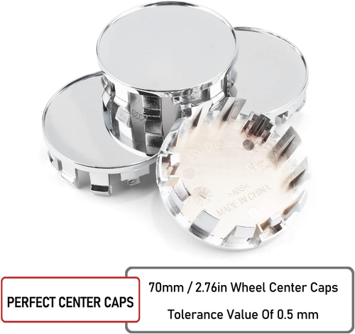 4PCS 70Mm(2.76In)/65Mm(2.56In) Car Wheel Hub Center Caps Compatible with 2005-20 - Picture 6 of 7