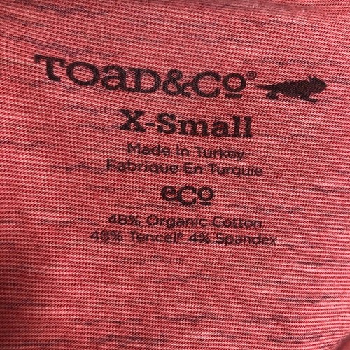 Abito Toad & Co donna XS arancione corallo stecca avvolgente caffè cotone biologico aderente svasato - Foto 10 di 11