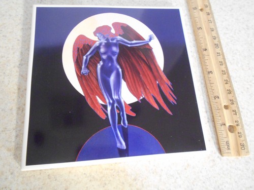Stanley Mouse Led Zeppelin Blue Angel Trivet ceramic Tile Classic Rock - Picture 4 of 8