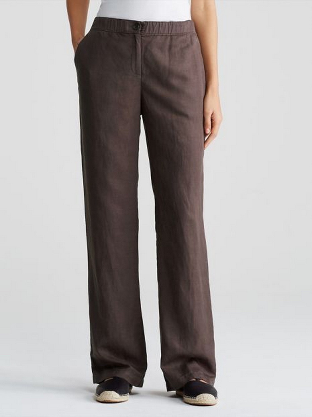 Eileen Fisher Rye Tencel Linen Straight Pant Size 24W Eileen Fisher Rye Tencel Linen Straight Pant Size 24W