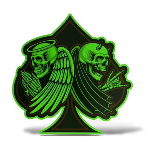 Sticker Cráneo Asso Picas Adhesivo Motocicleta Rider Biker Personalizados Casco - Imagen 11 de 14