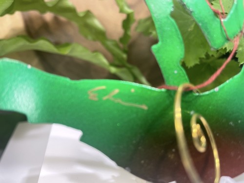 Enameled Metal Hummingbird Ornament With Hook - Picture 4 of 4