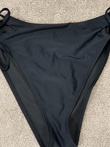 Relleciga Bikini Bottom Women’s Large Black High Waisted Side Tie Bottoms NWT - Picture 5 of 13