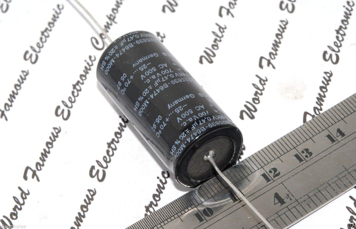 1pcs - SIEMENS MKV 0.47uF (0,47µF) 700V Axial Oil Capacitor